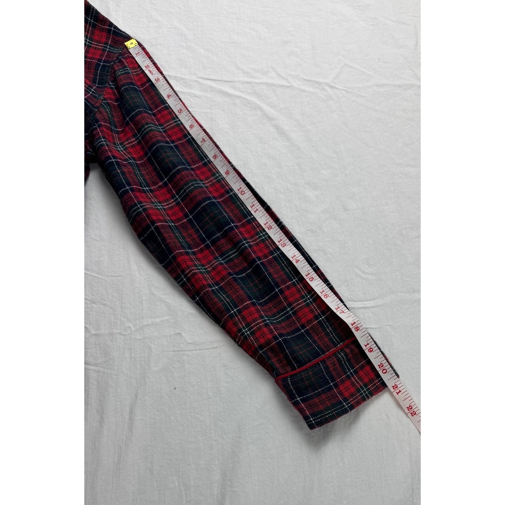 Lauren Ralph Lauren Plaid Pajama Set Women Small Red Green Classic Sleepwear PJ - Picture 10 of 16